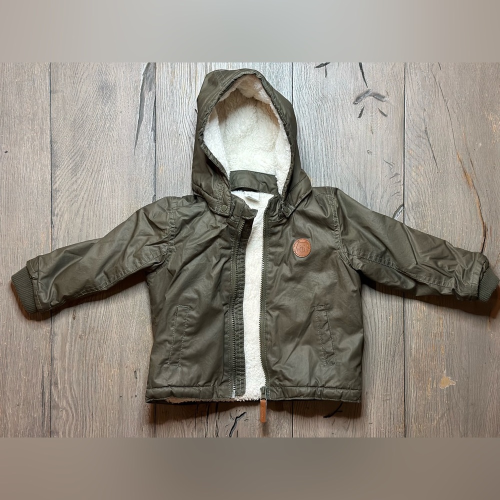 Gently used H&M Faux shearling-lined jacket size 12-18 months